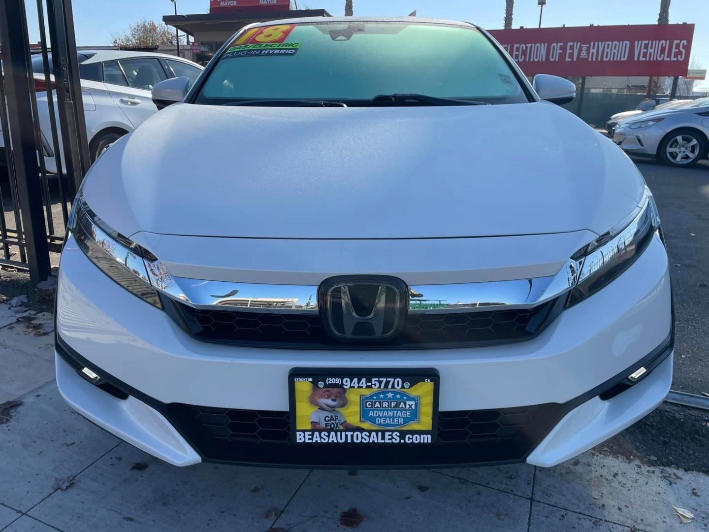 2018 WHITE /White Gold Honda Clarity (JHMZC5F13JC) , located at 744 E Miner Ave, Stockton, CA, 95202, (209) 944-5770, 37.956863, -121.282082 - Photo#2